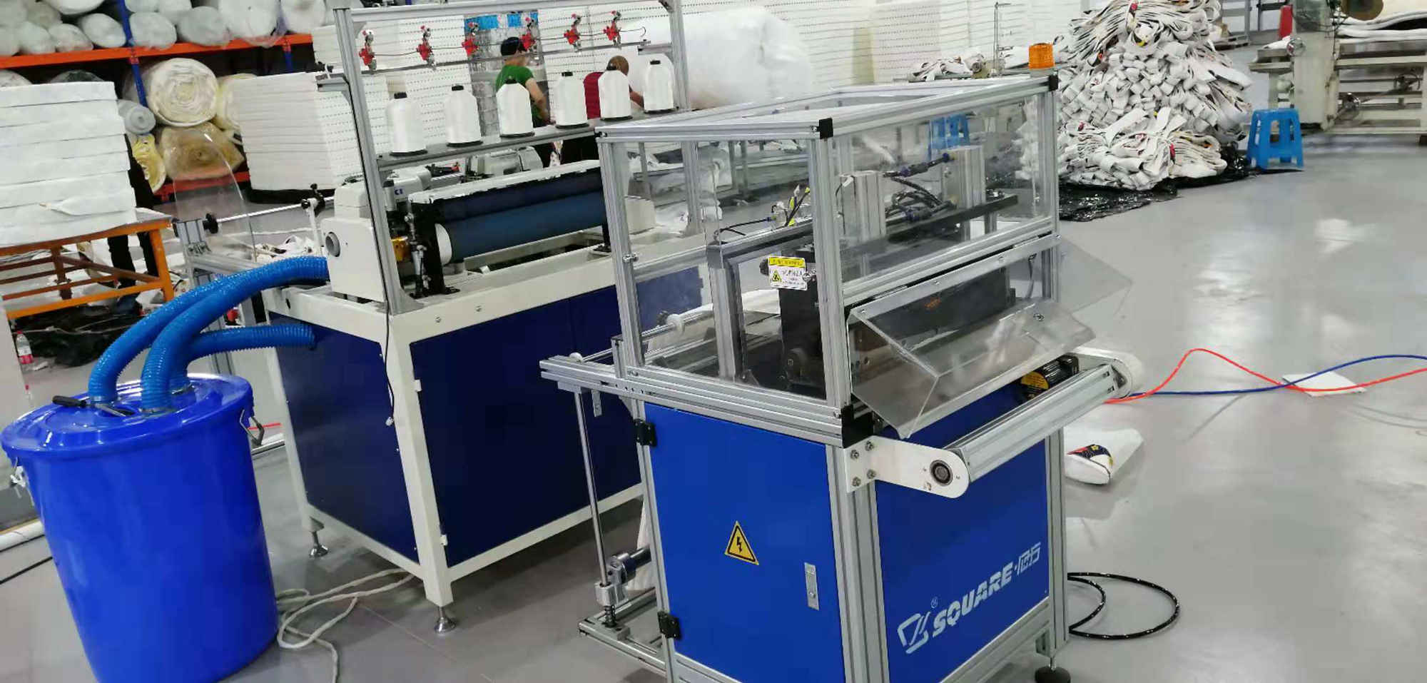 拷边机配套使用中